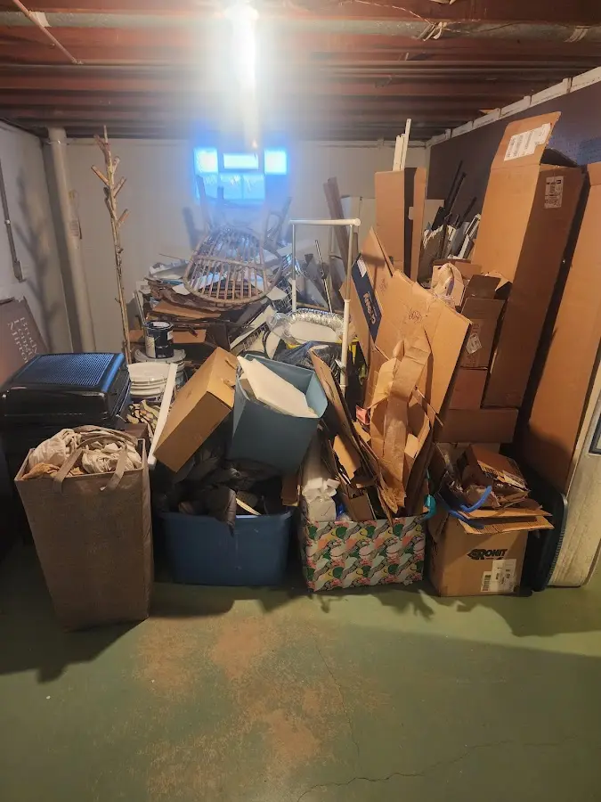 Roll-off dumpster container at job site for 8 Yard Dumpster Rental in Lebanon